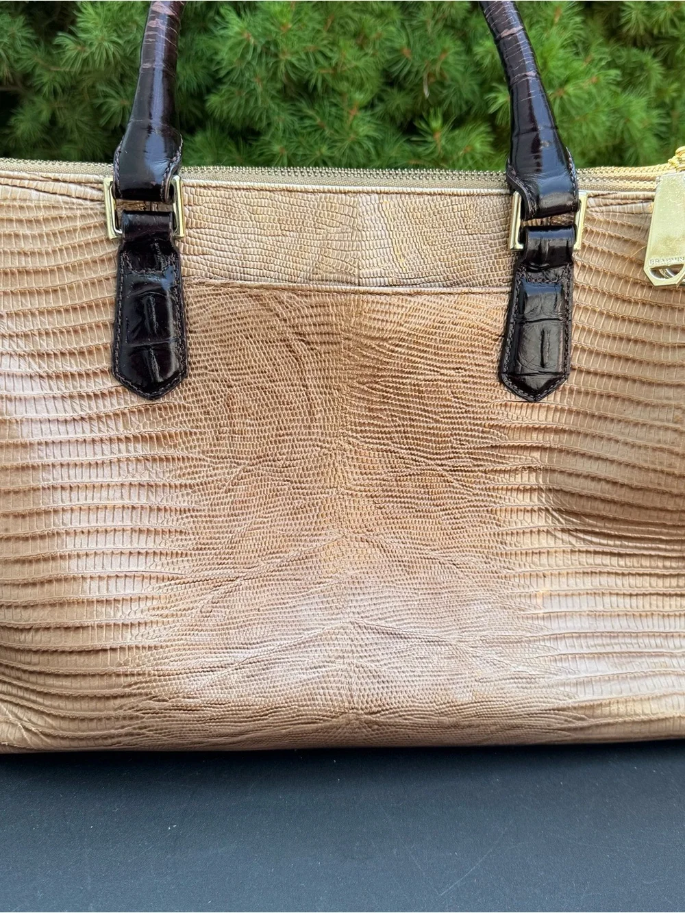 Brahmin Lincoln Satchel in Toasted Almond